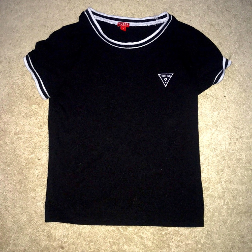 Guess Black and White Short Sleeve Tee